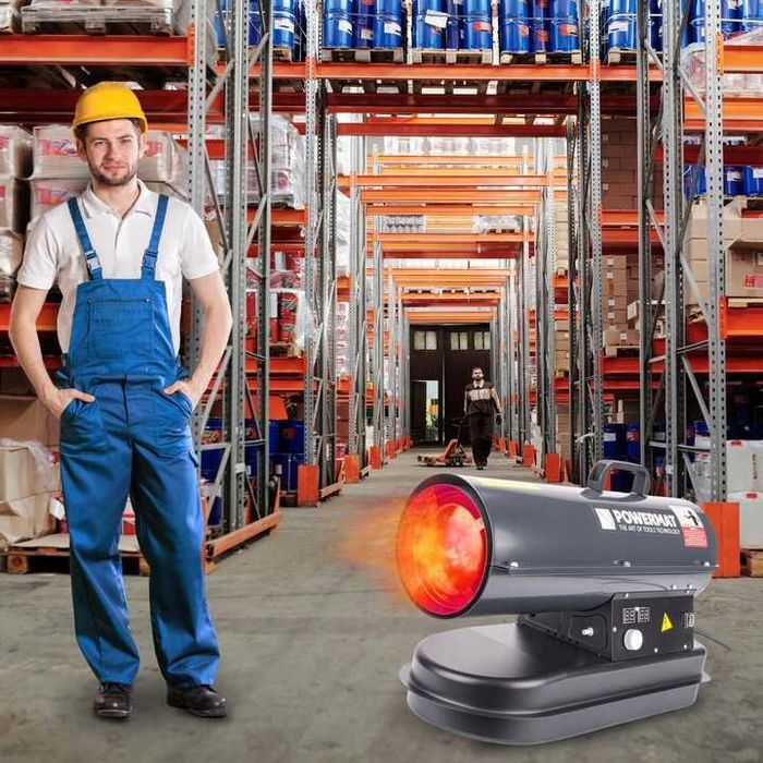 Nagrzewnica dmuchawa spalinowa 20kw termostat LCD grzejnik farelka