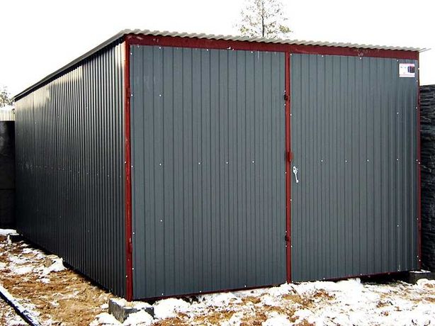 Garaż blaszany 3 x 5 z blachy akrylowej w cenie ocynkowanej 2900 zł