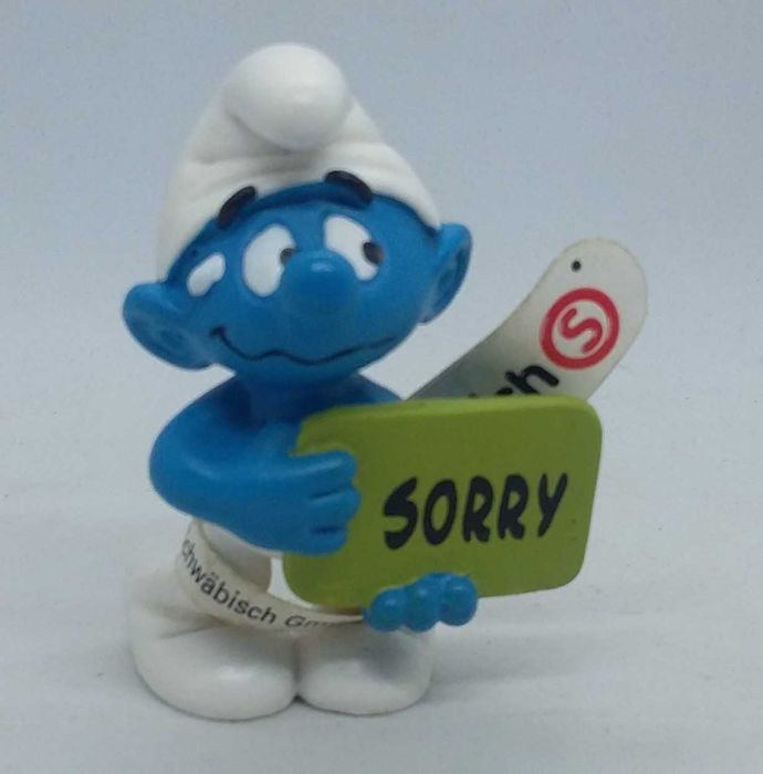 PVC Coleção Smurfs - Sorry Smurf