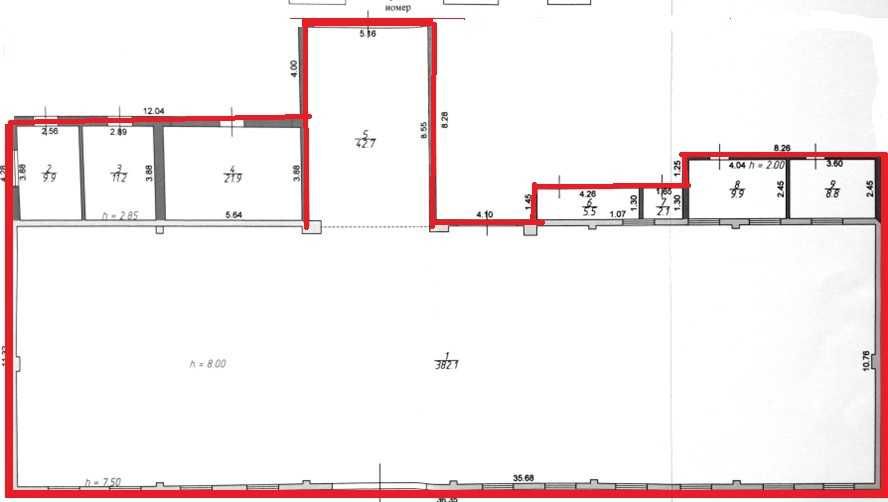 Оренда Укртелеком*, 1601 м2, м. Луцьк, вул. Клима Савури, 53в