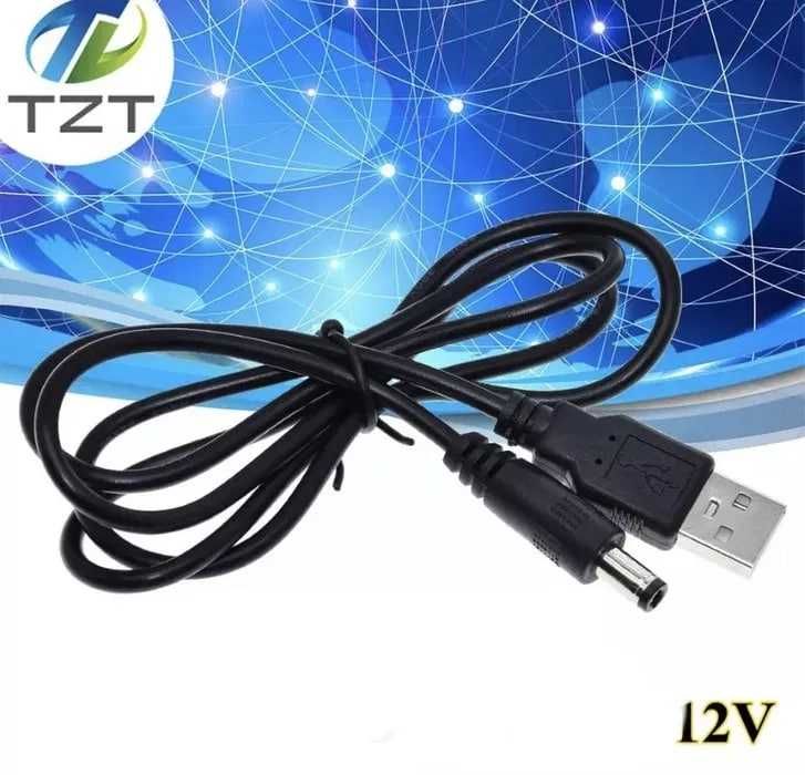 Кабель живлення 5-9/12V USB-DC 5.5*2.1мм.