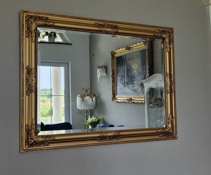 Lustro pałacowe glamour, ludwik, barok 55x65