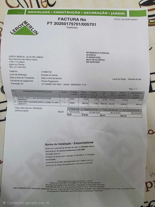 Esquentador Vulcano Gàs Natural