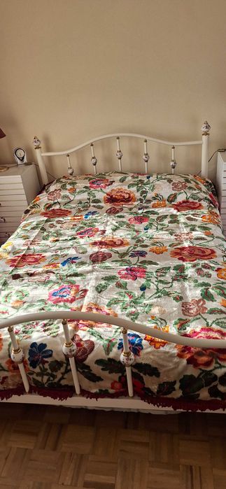 Colcha Flores Rosa Forte