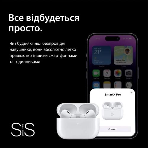 Беспроводные наушники SmartX Pro 2 Luxury вакуумные, шумоподавление