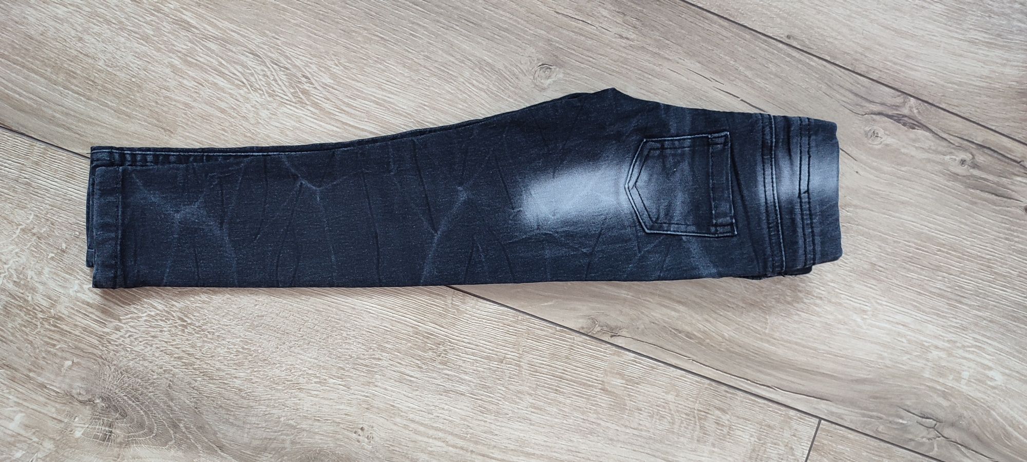 Spodnie legginsy jeansowe rurki 104 + bluzeczka