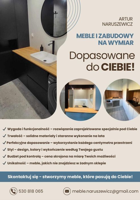 Meble na wymiar.