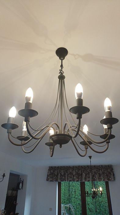 Żyrandol Lampa 3szt duży mjiejszy i kinkiet