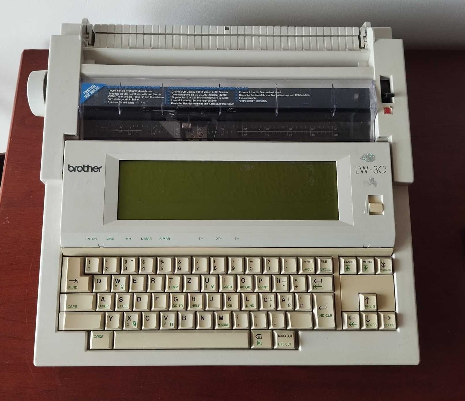 Máquina Escrever Brother LW30 Text System