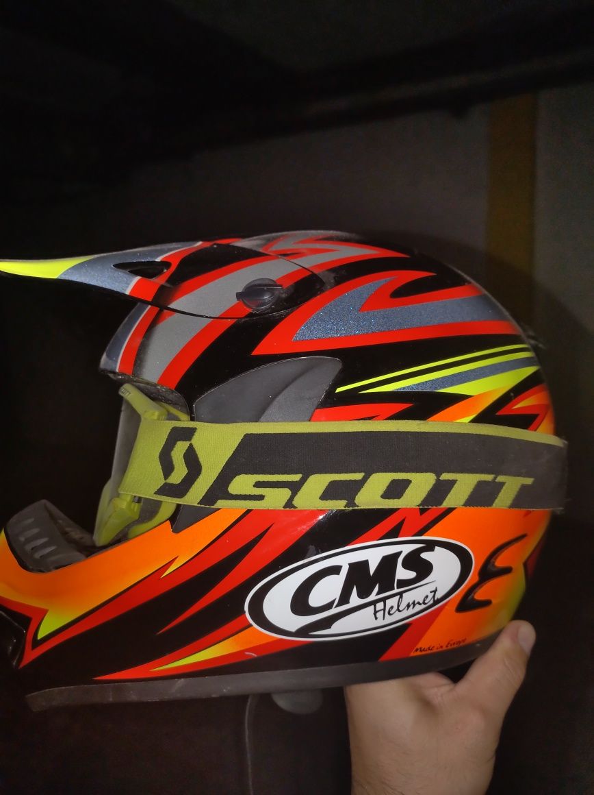 Vendo capacete CMS + óculos Scott