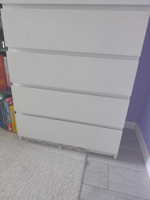 Komoda malm Ikea biała szuflady
