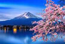 Malowanie po Numerach Japonia Góra Fuji Obraz z Ramą