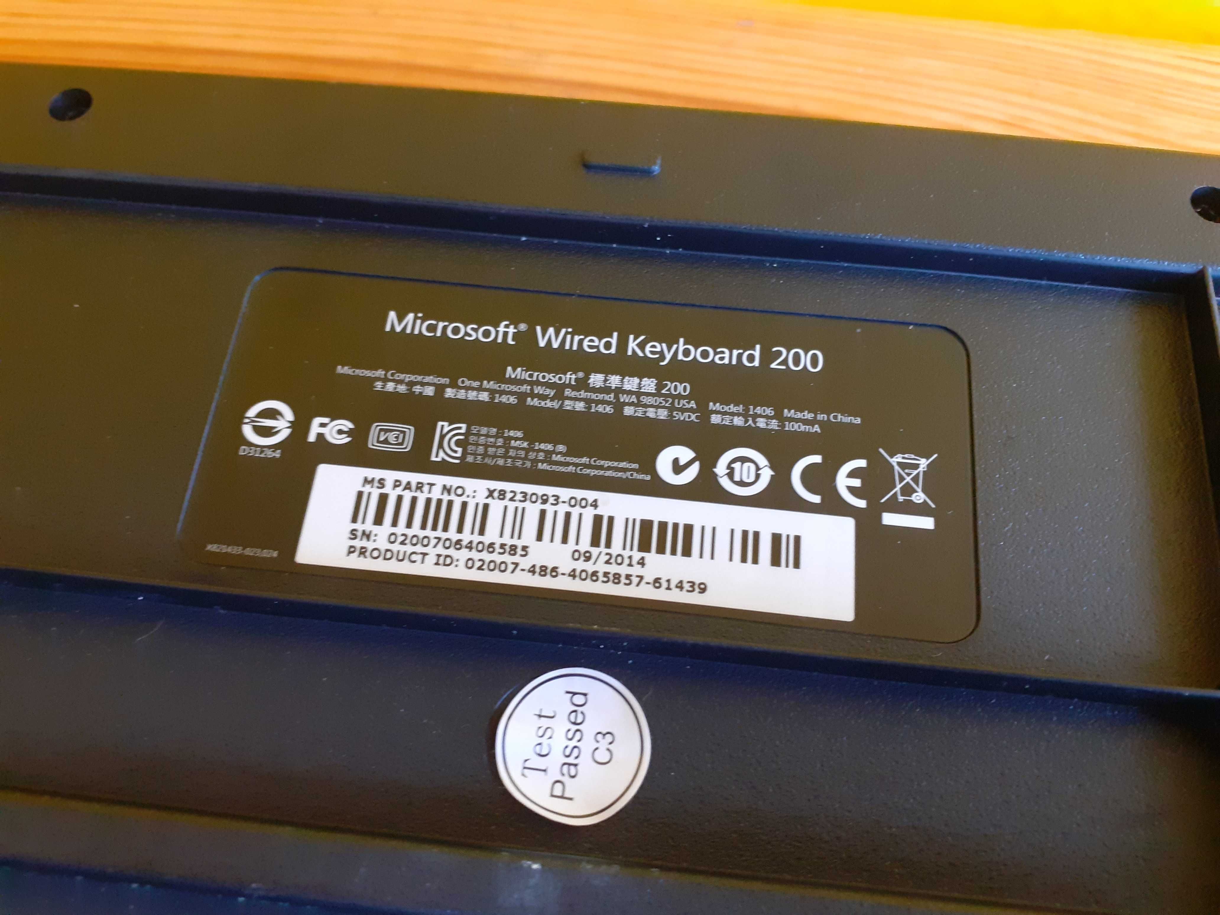 Klawiatura Microsoft Wired Keyboard 200 jak NOWA