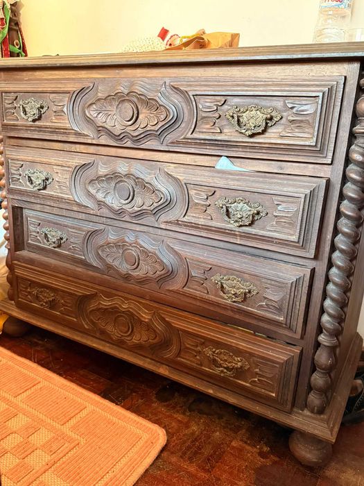 móveis de quarto - cama de casal, comoda e roupeiro