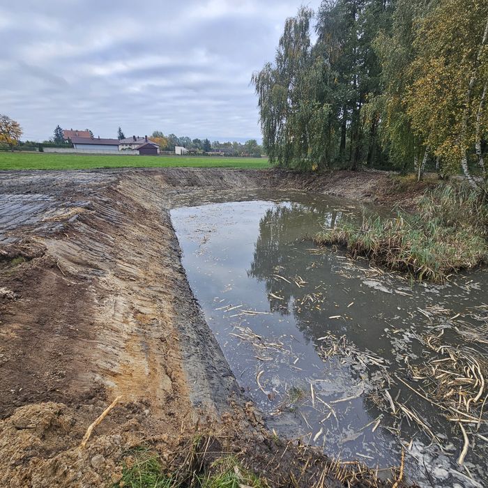 Kopanie stawów prace ziemne
