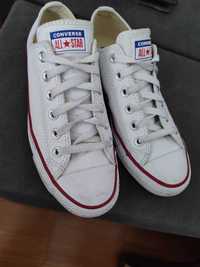 Converse Chuck Taylor All Star, em pele branco -Tam.37,5