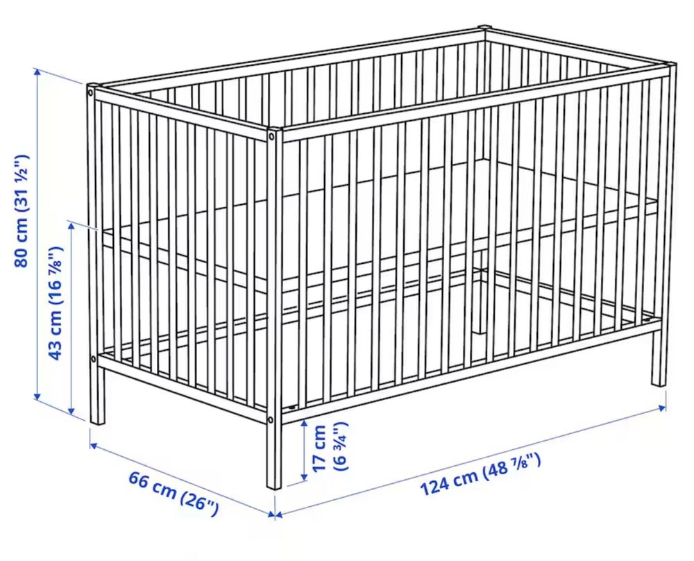 Łóżeczko dziecięce Ikea z materacykiem