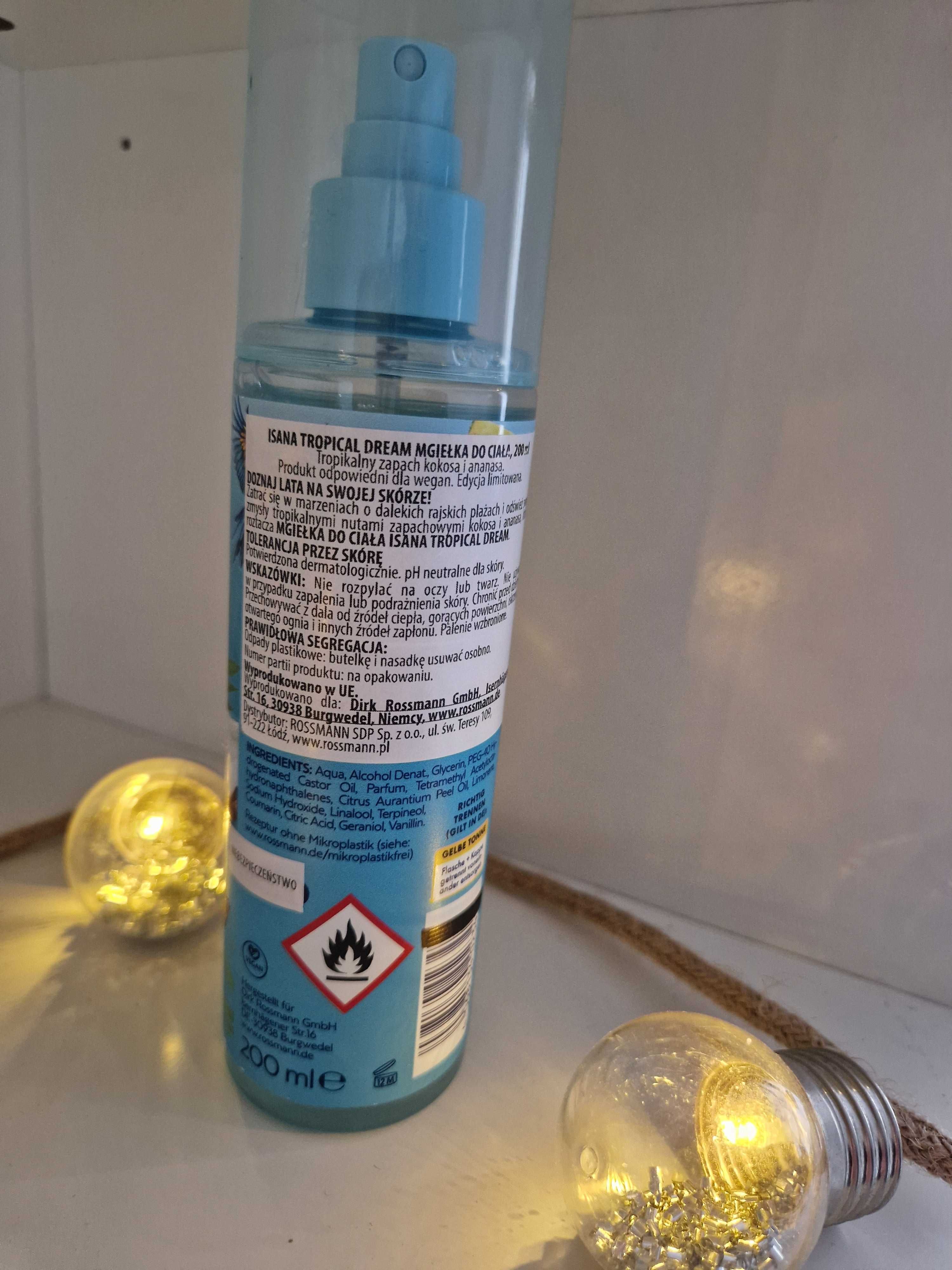 Isana Tropical Dream kokos i ananas mgiełka do ciała 200ml nowa