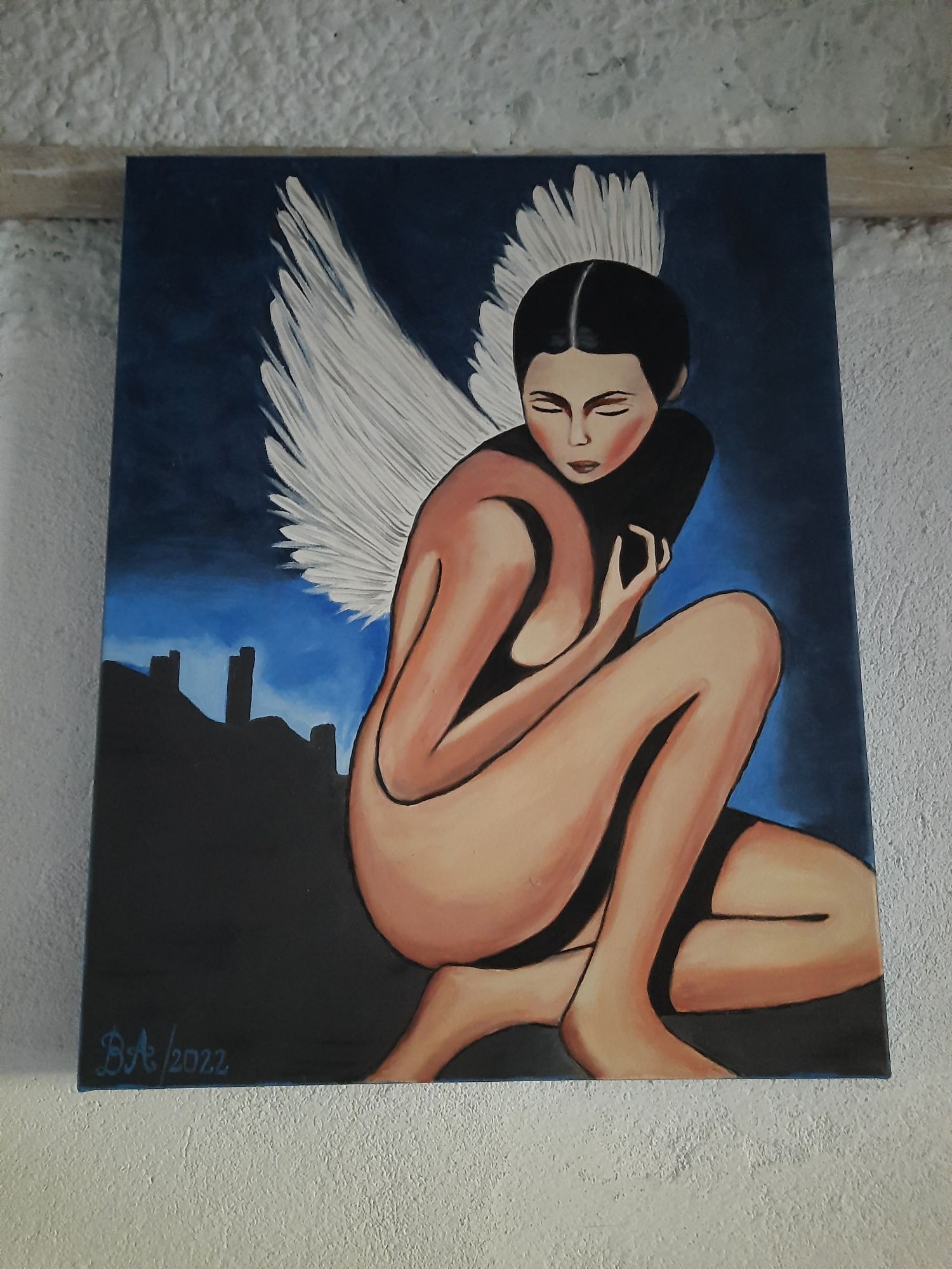 Obraz olejny ,, Anioł "40×50 cm.