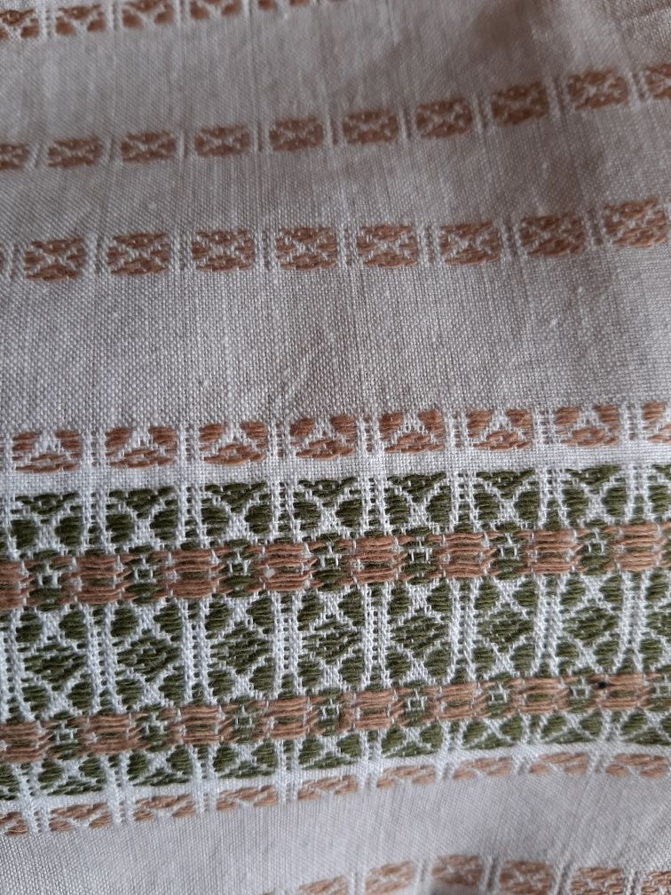 Materiał beżowy piaskowy w paski 56 cm x 74 cm