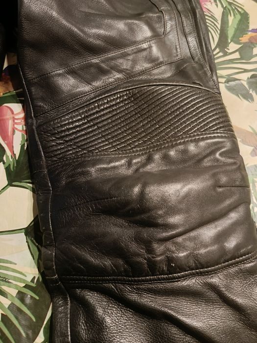 Skórzany komplet kurtka i spodnie motocyklowy