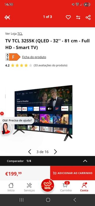 Tv tcl 32 smart  oled