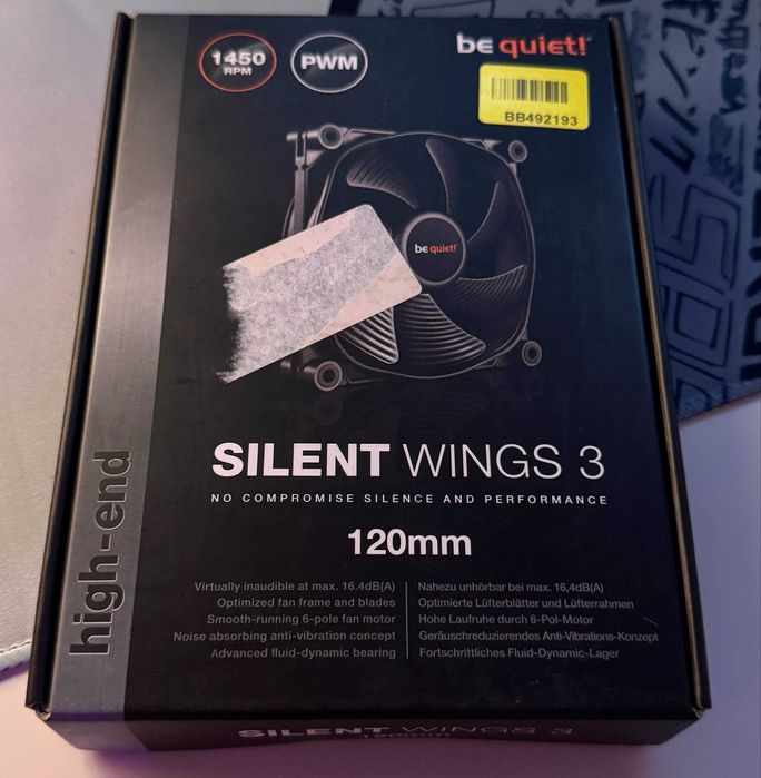 Вентилятор BeQuiet Silent Wings 3 + Arctic P12 Max + Zeaginal Yeston