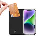 Etui z klapką i portfelem Dux Ducis Skin Pro do iPhone 15 - czarne