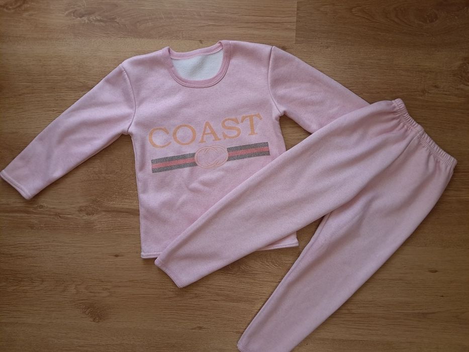 Теплый флисовый костюм розовый coast 92 98 104 см 2 3 4 года