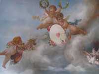 "O alvo do Cupido" quadro óleo sobre tela