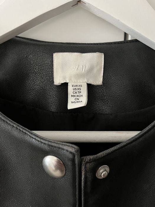Kurtka eko skóra z guzikami xs H&M