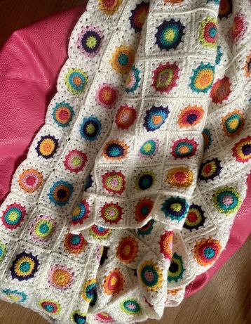 Manta de Lã em Crochet Handmade