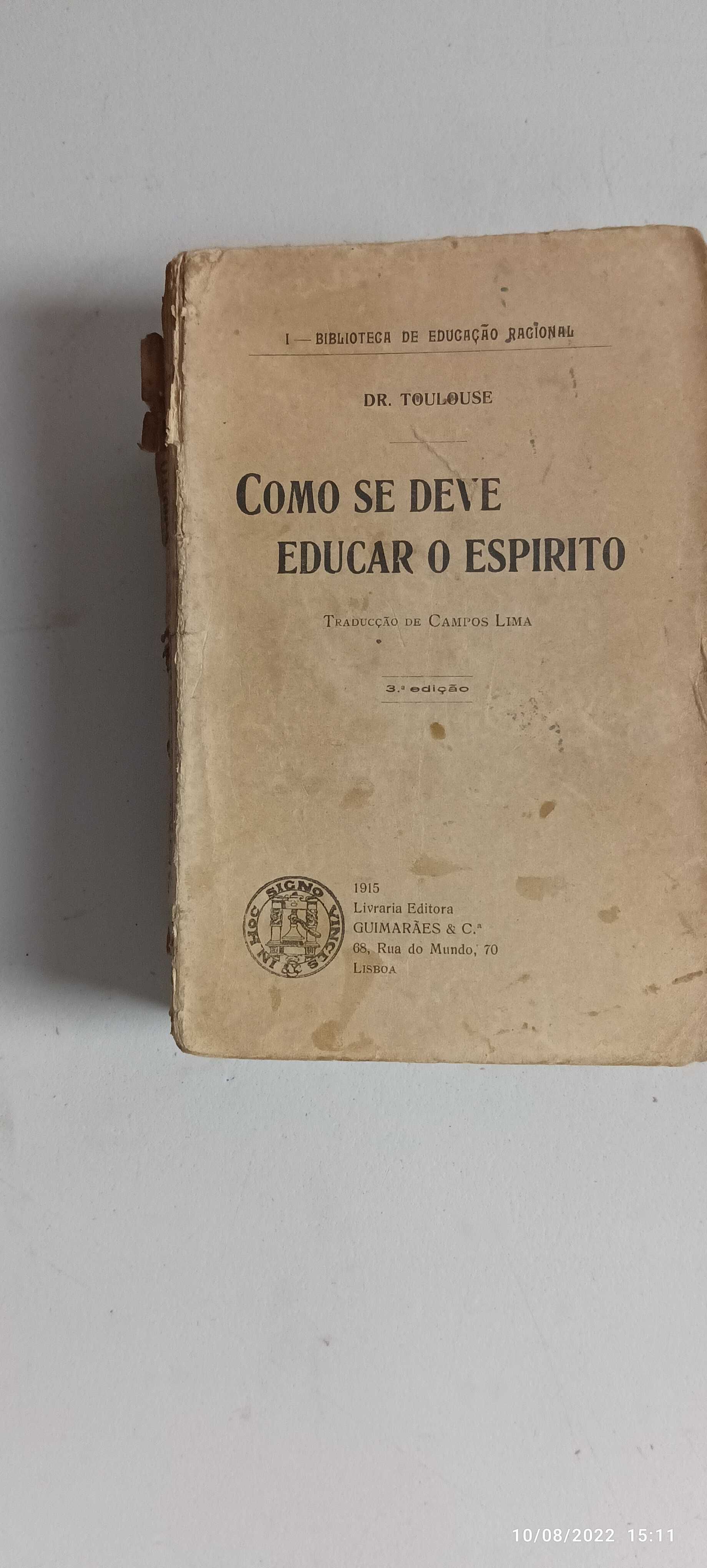 Livro PA-2 - DR.Toulouse  - Como se deve educar o espírito