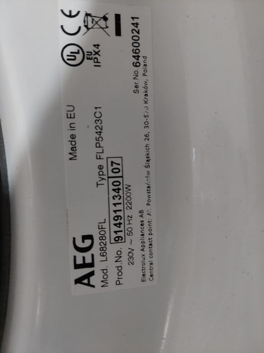 Máquina de Lavar Roupa AEG para Peças