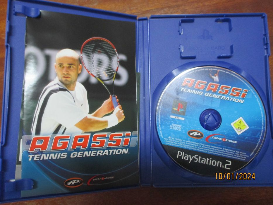 3 jogos para Playstatio 2 - Smack down vs raw, Tony Hawk's e Agassi