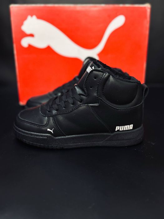 Puma кроссовки черные мужские женские/ размеры 35-41 зима