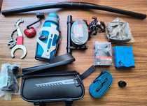 Велосипедные примочки, Shimano BB-MT501, руль Сrosser, сумка и т.д.