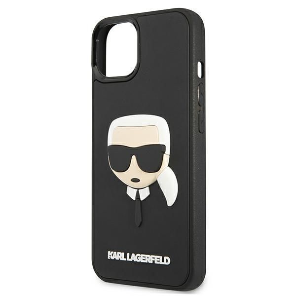 Etui Karl Lagerfeld 3D Rubber Karl`s Head - iPhone 13 Mini - Czarny