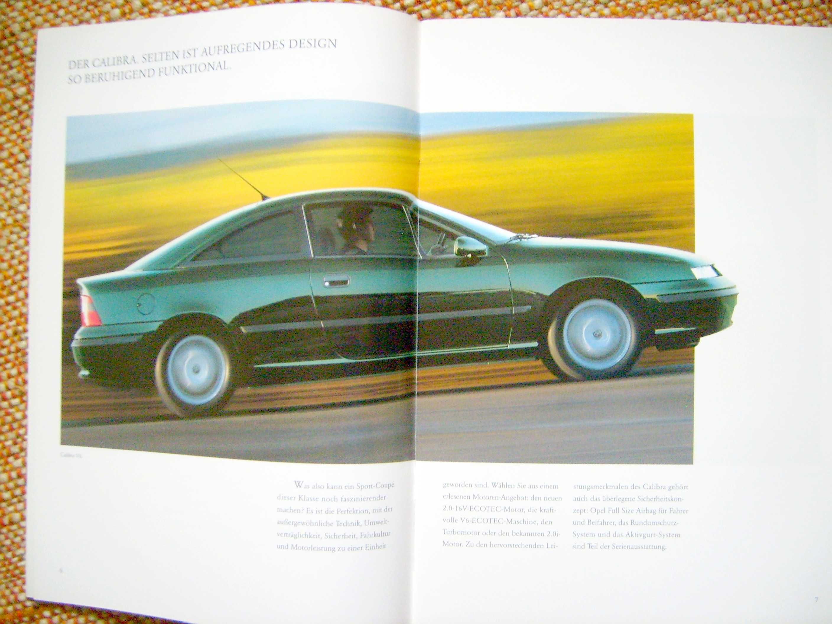 OPEL CALIBRA '94 / obszerny prospekt 40 str., stan BDB- * WYPRZEDAŻ