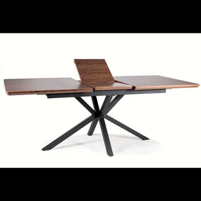 stół LOGAN orzech/czarny ROZKŁADANY 160(200)X90 signal