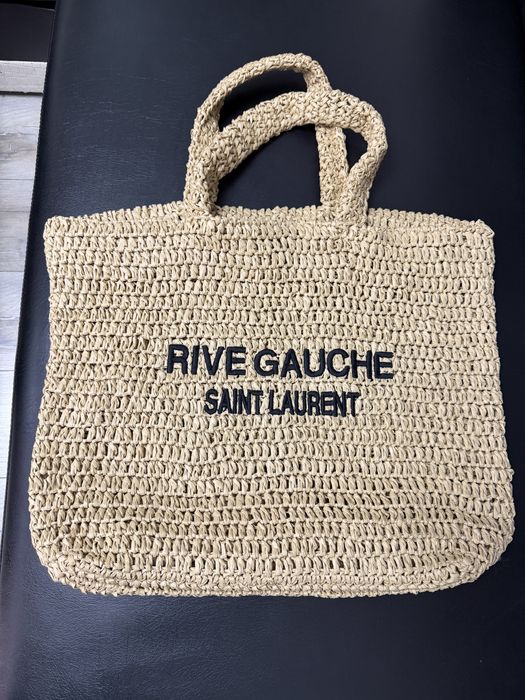 Torba plażowa shopperka Saint Laurent Rive Gauche