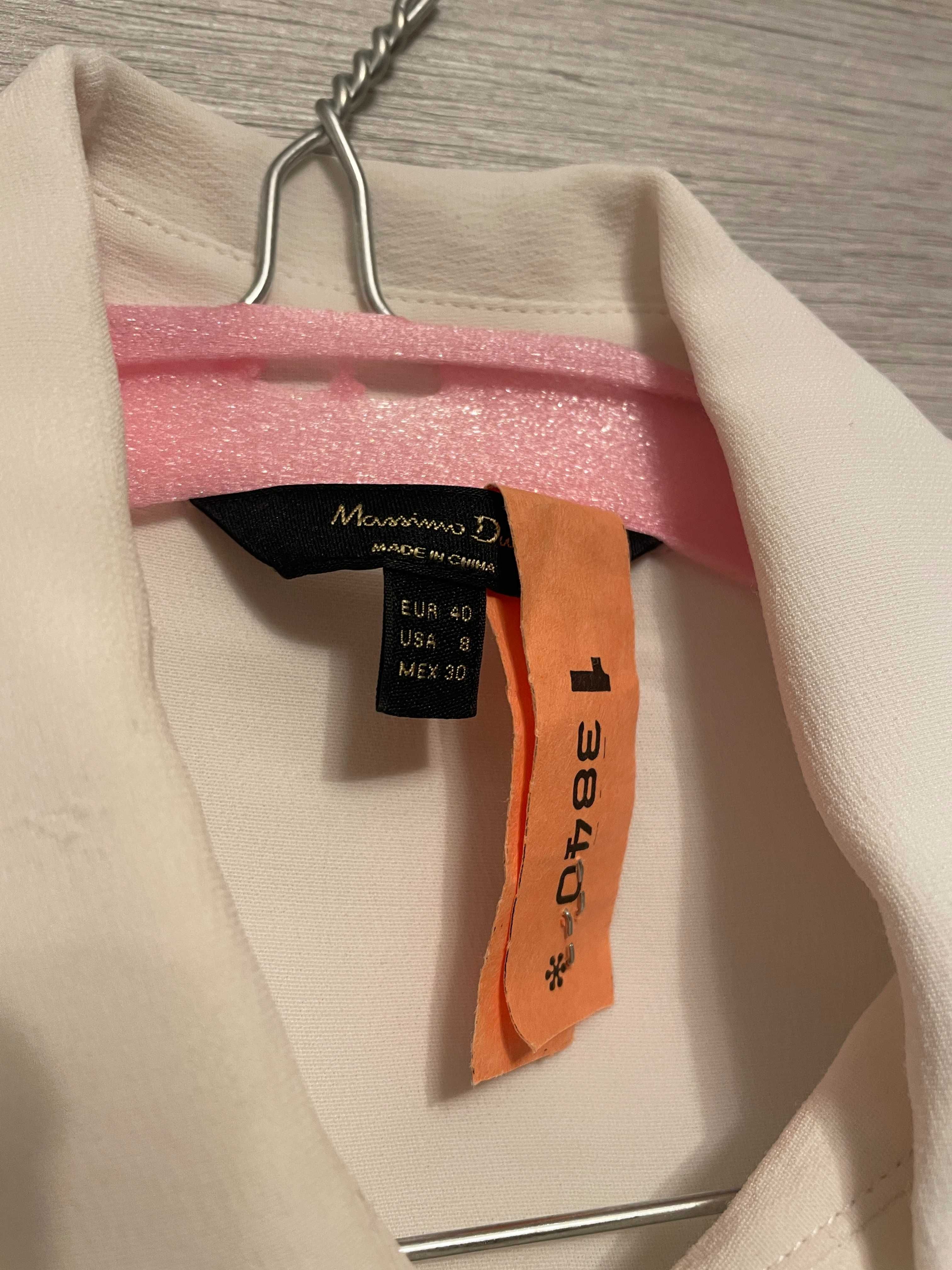 Koszula bluzka Massimo Dutti r. 40 kremowa