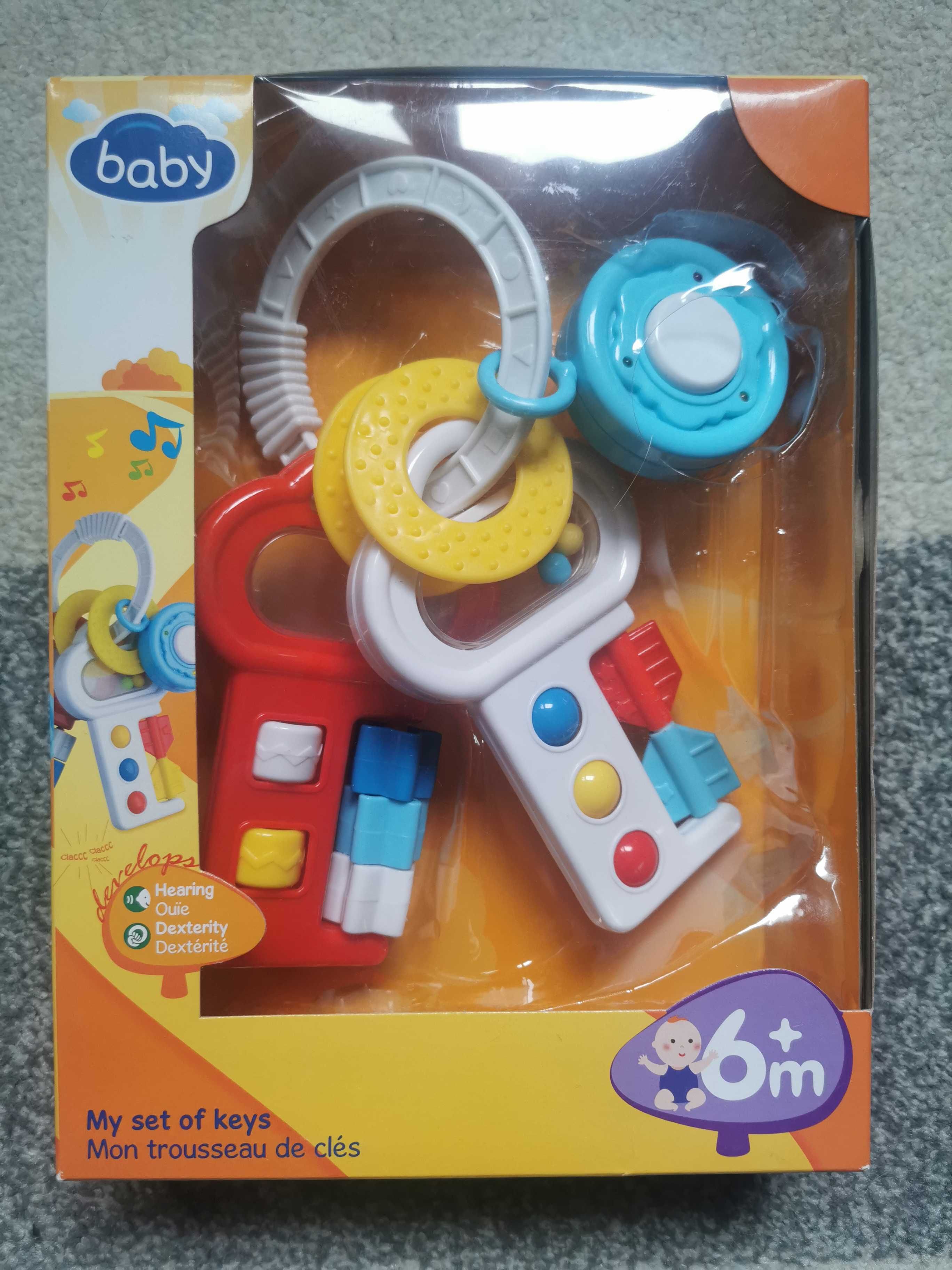 Nowy Brelok na klucze Baby Keys Interaktywna zabawka grająca świecąca