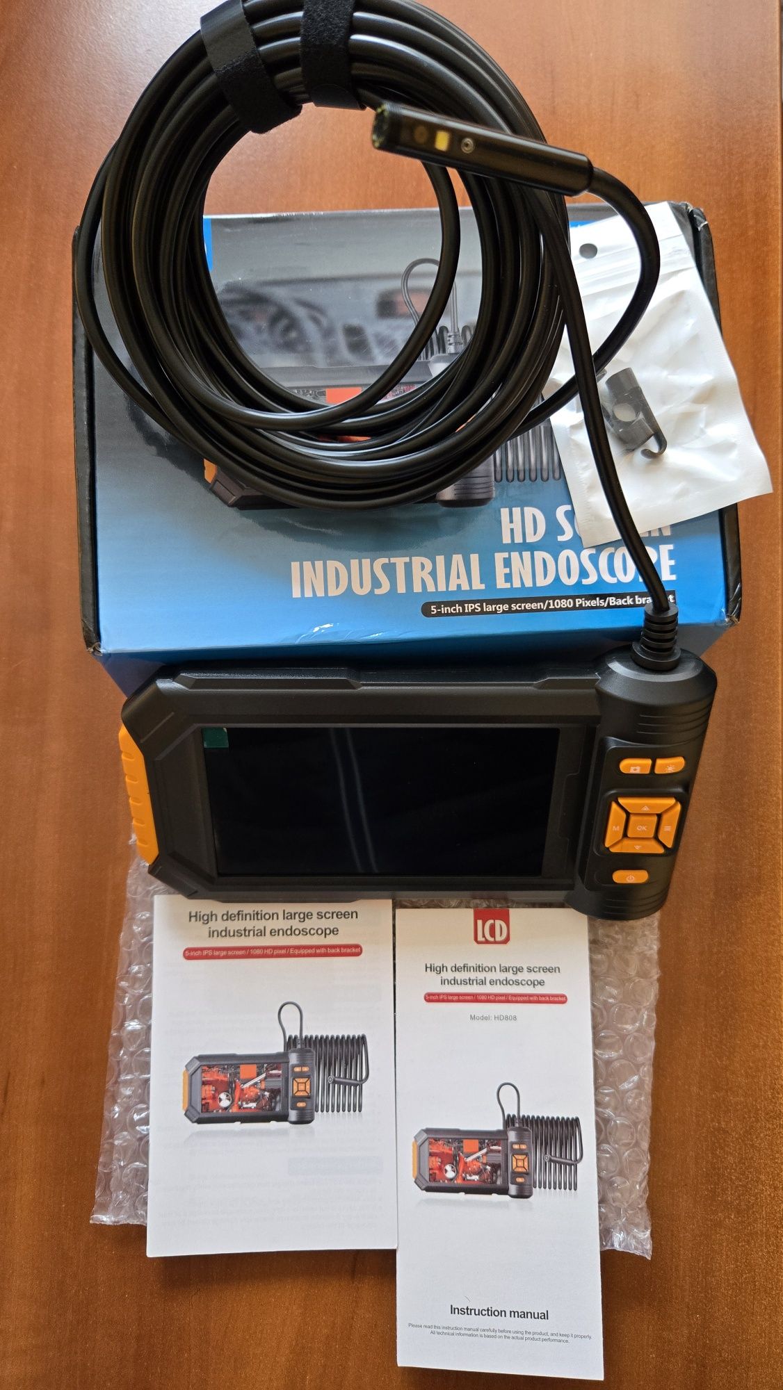 Эндоскоп (бороскоп, ендоскоп) P10 5" 1080P IPS 8mm 3 камеры 5 метров