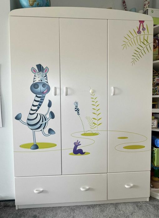 Szafa dziecięca Meblik 133x190x57 z Żyrafą