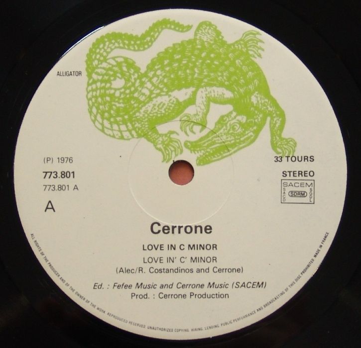 Пластинка Cerrone 1976 Оригинал France (Malligator ‎773 801)