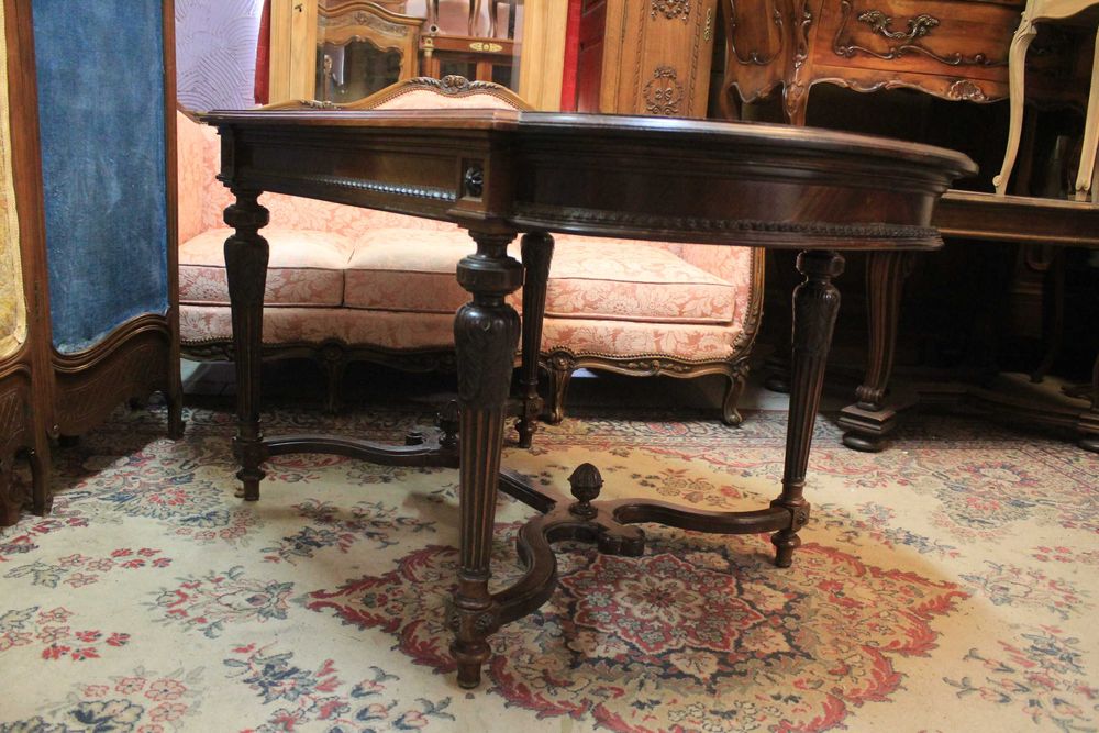 Francuskie biurko z szufladą centralną - pasisander - Gryfino