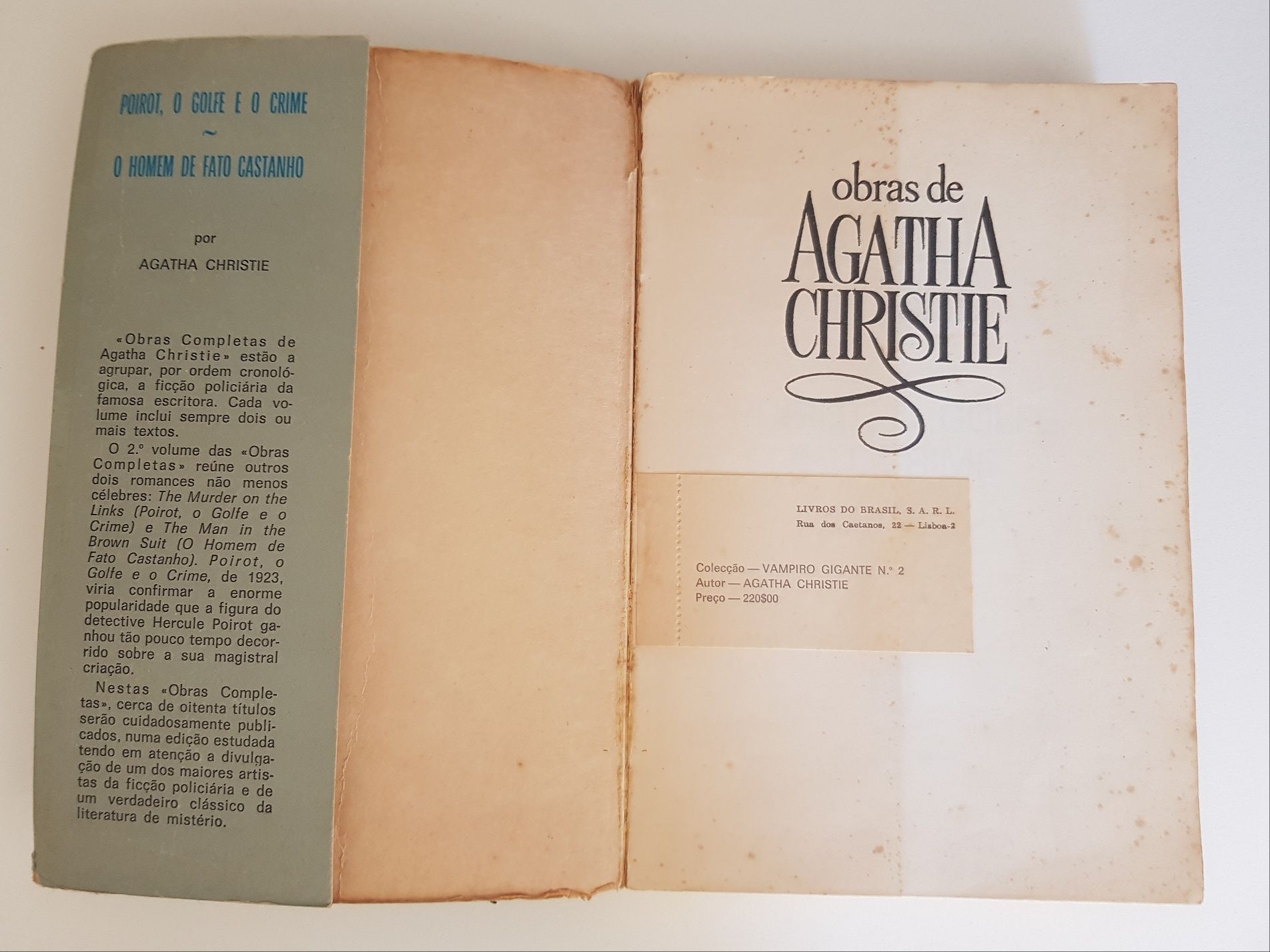 Livro Agatha christie muito antigo