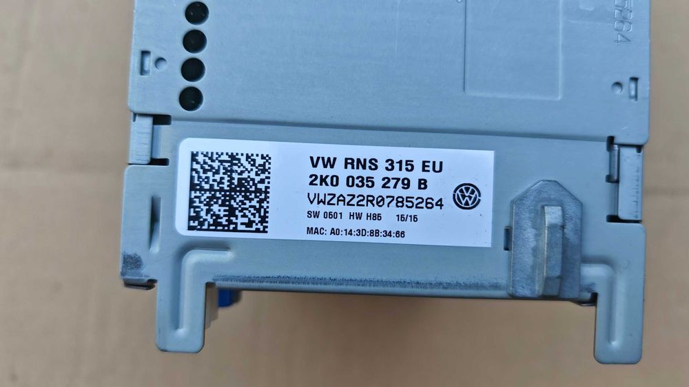 Radio Nawigacja RNS315 KOD VW Golf Touran Tiguan Caddy Transporter T5