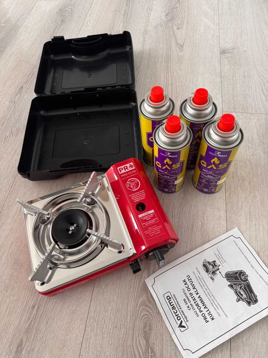 Портативна газова плитка Orcamp CK-506 +карт. газ. Pegas 400 мл 4шт